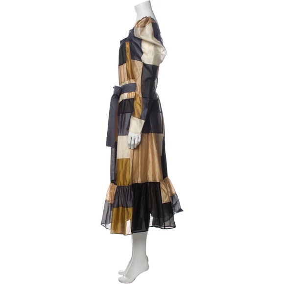 NWT Ulla Johnson Ismene Patchwork Cotton Silk dress - Picture 12 of 12